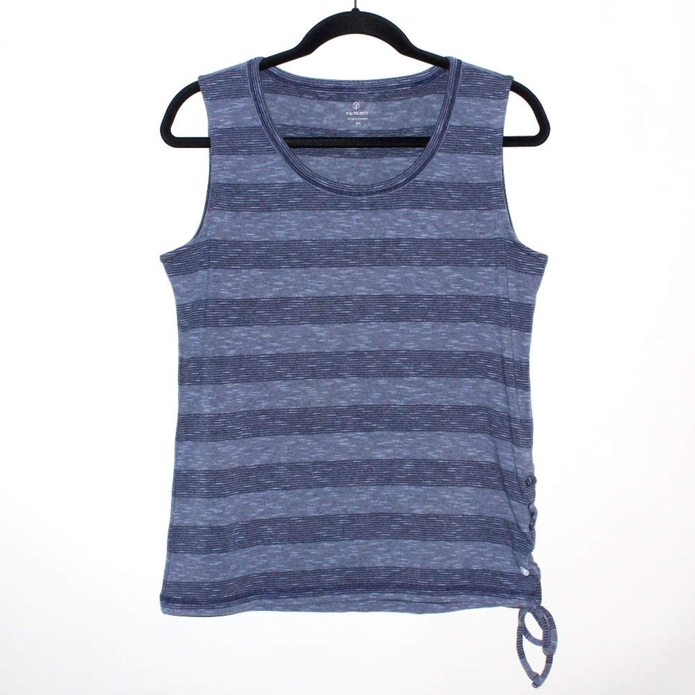 T by Talbots Striped Tie Detail Tank Top